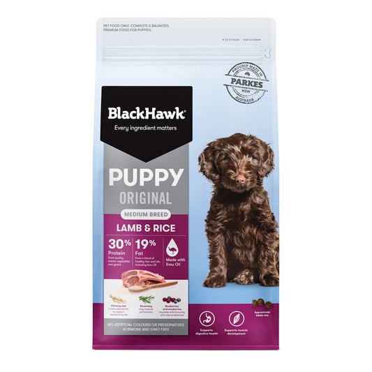Black Hawk Puppy Medium Breed Lamb/rice 10kg