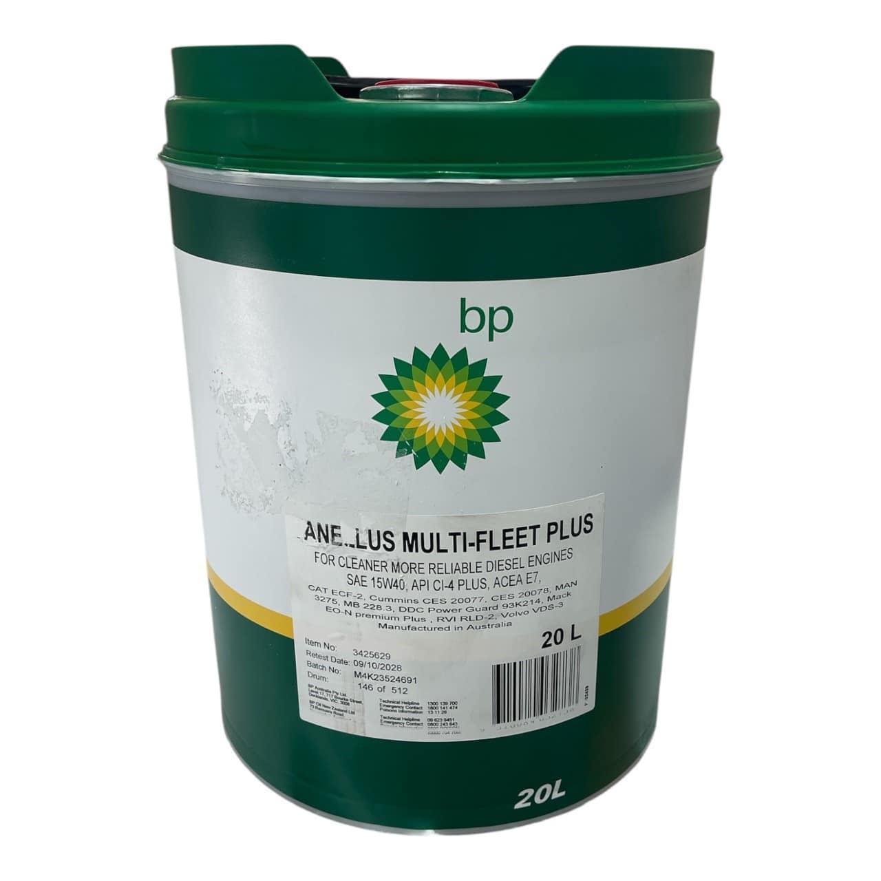 Bp Vanellus Diesel Engine Oil 15w-40 20l