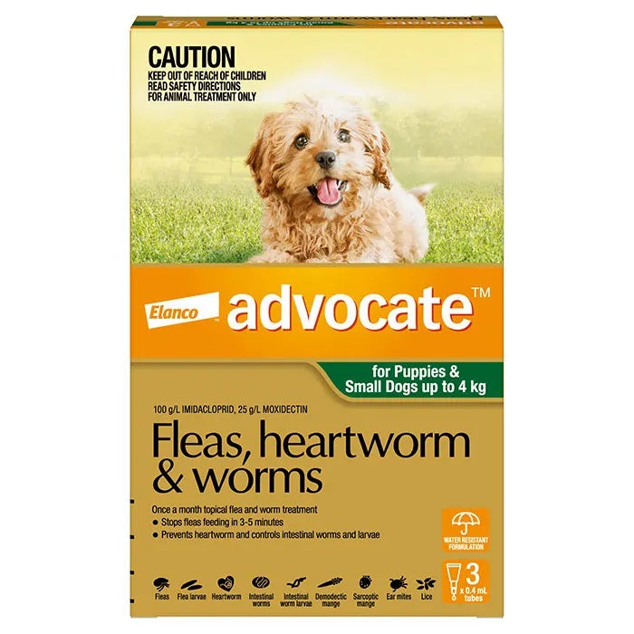Advocate For Dogs 0 - 4kg Pk3
