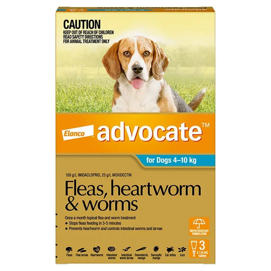 Advocate For Dogs 4 - 10kg Pk3