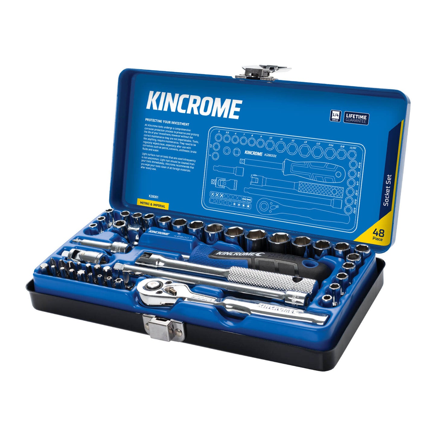 Kincrome Socket Set Metric / Imperial 48pc