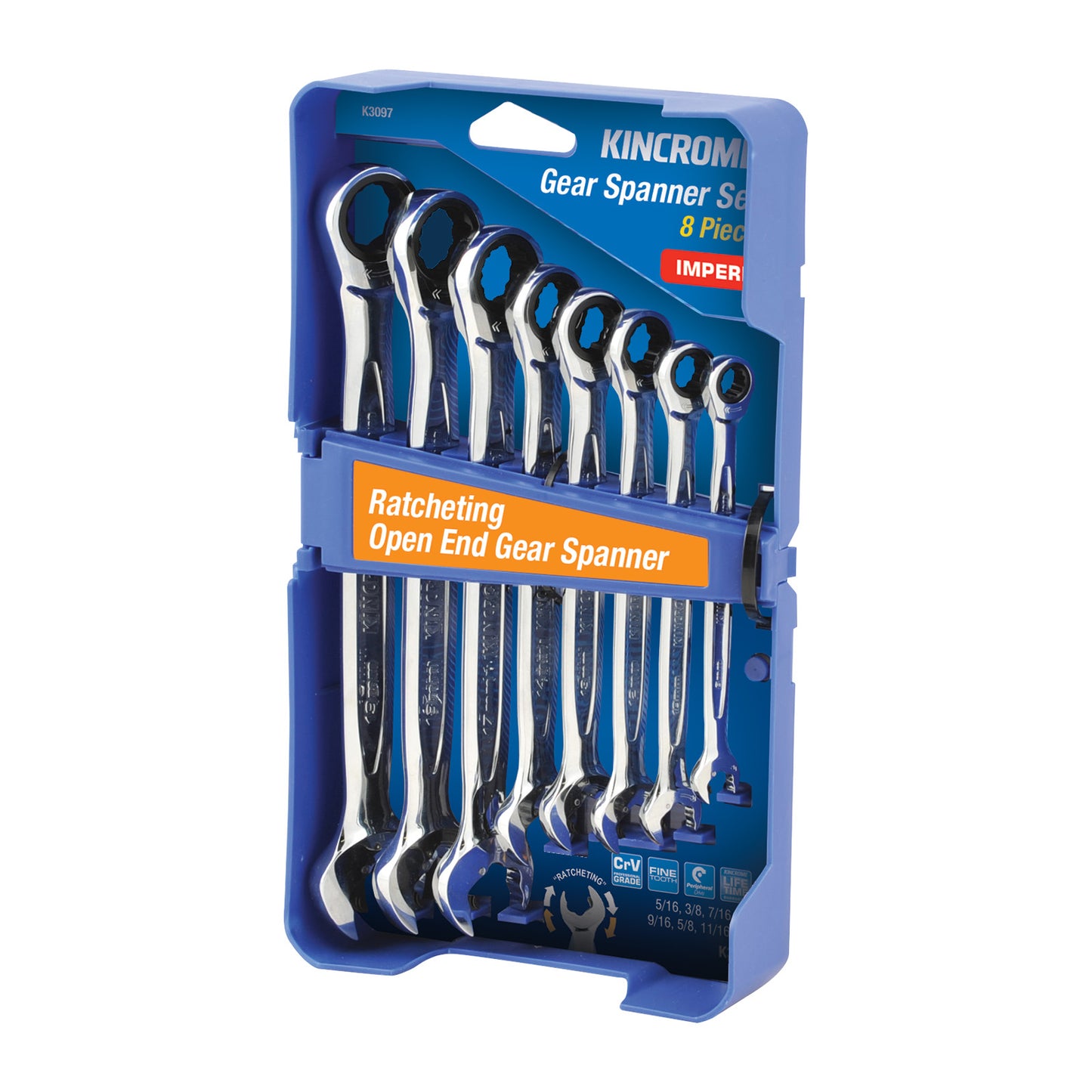 Kincrome Geared Spanner Set 8pc
