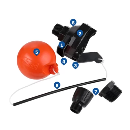 Philmac Opti-phil Underwater 1" Float Valve (with 3/4 & 1.1/4 Adapt)