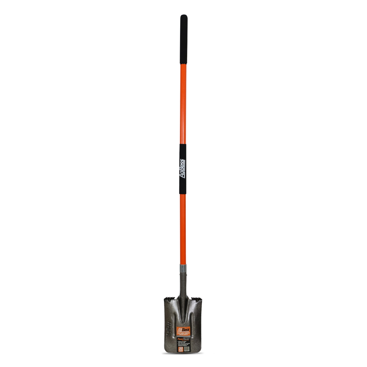 Agboss Post Hole Shovel Square - Long Handle Fibreglass