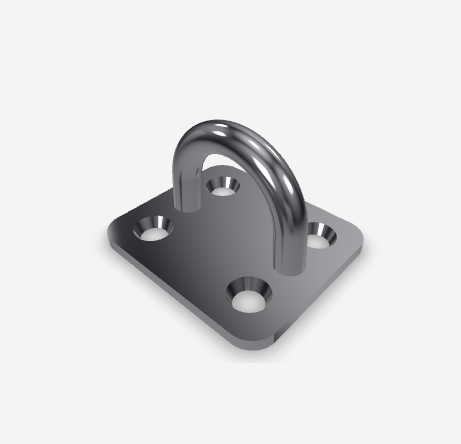 Bremick Eye Plate Ss316 8mm X 50mm