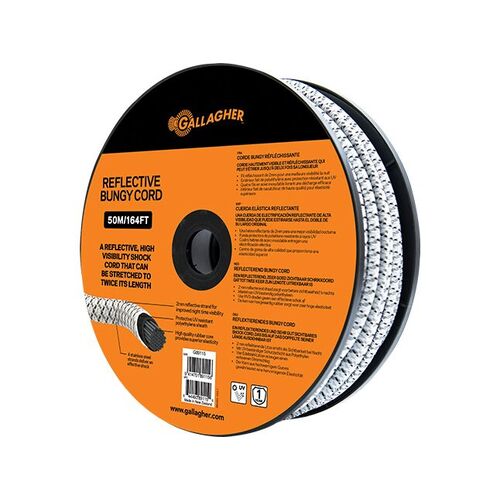 Gallagher Reflective Bungy Shock Cord 50m