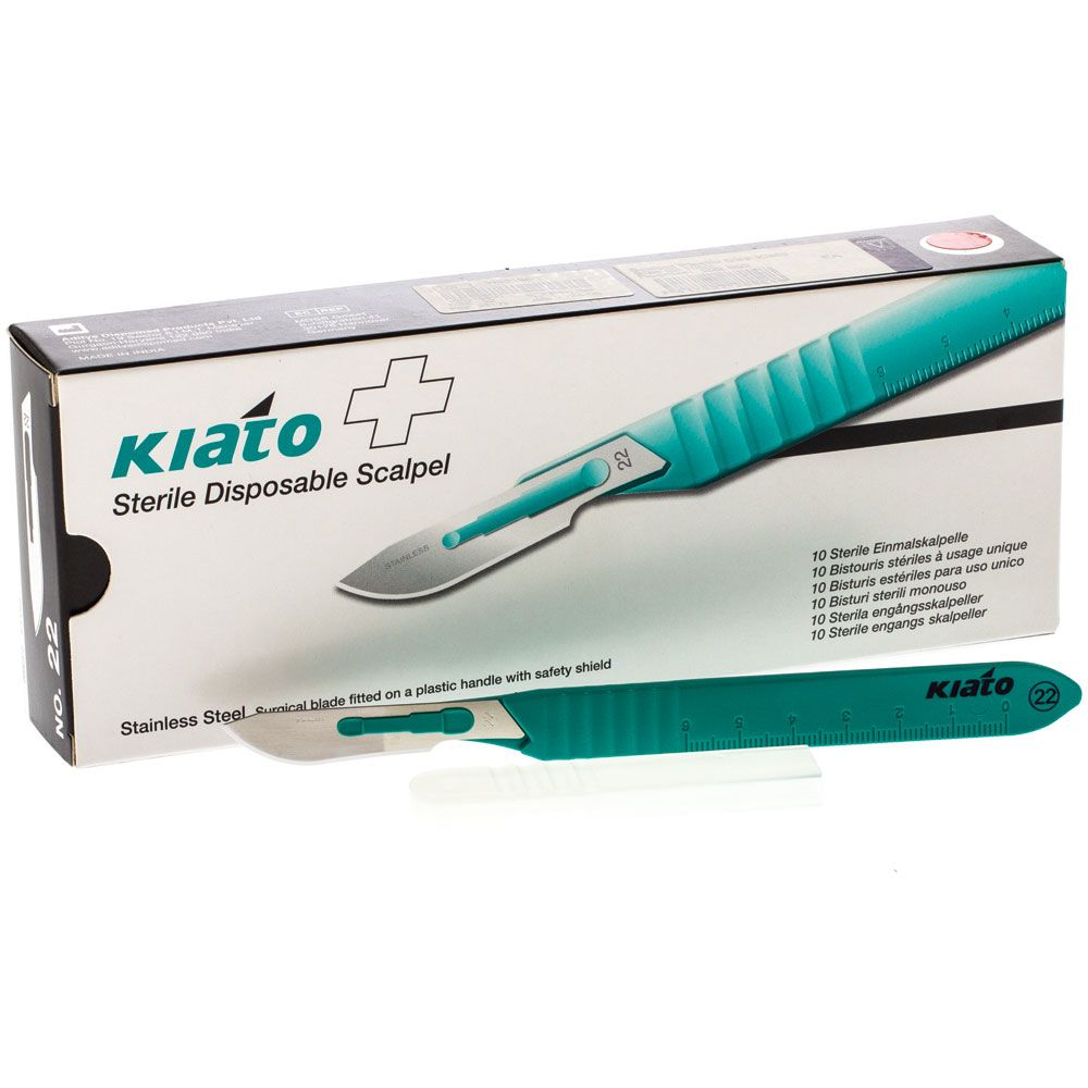 Shoof Kiato Sterile Disposable Scalpel Pk10 Size 22