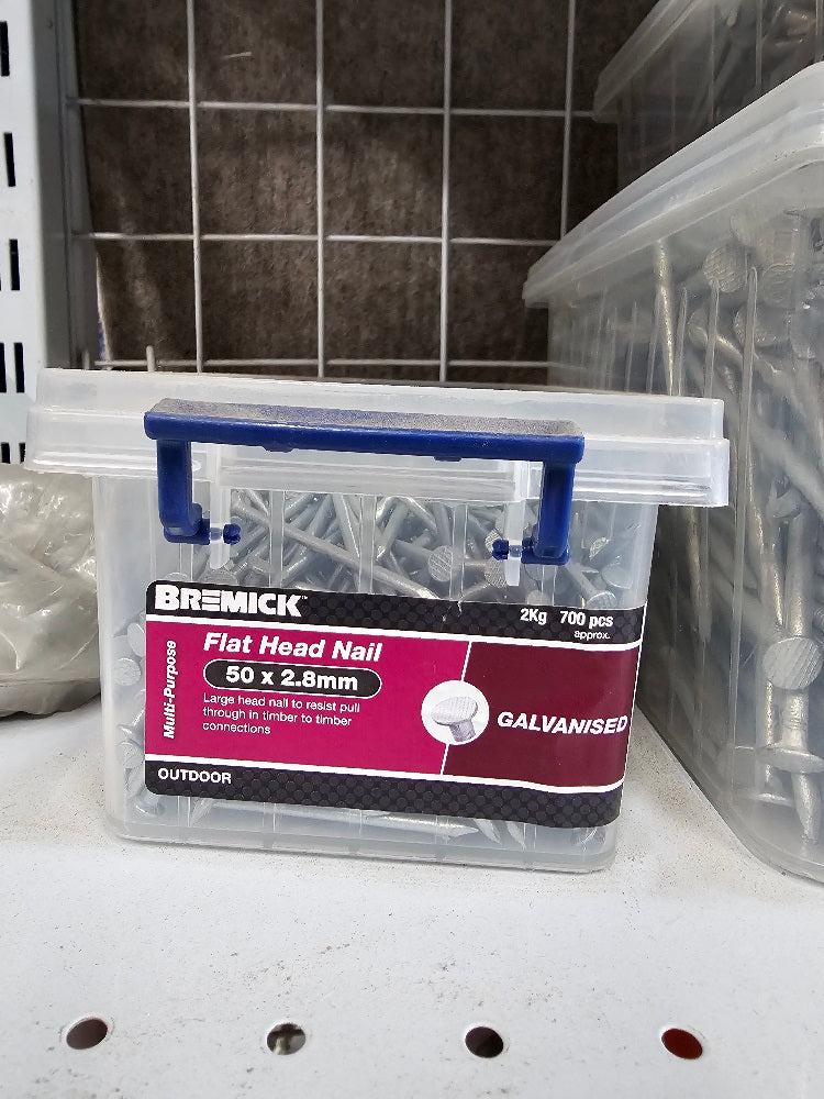 Bremick Flat Head Nail 50 X 2.8mm