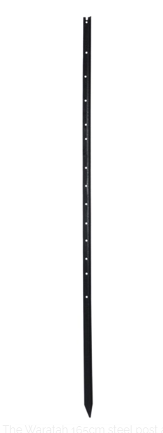 Waratah Steel Post Black 165cm 