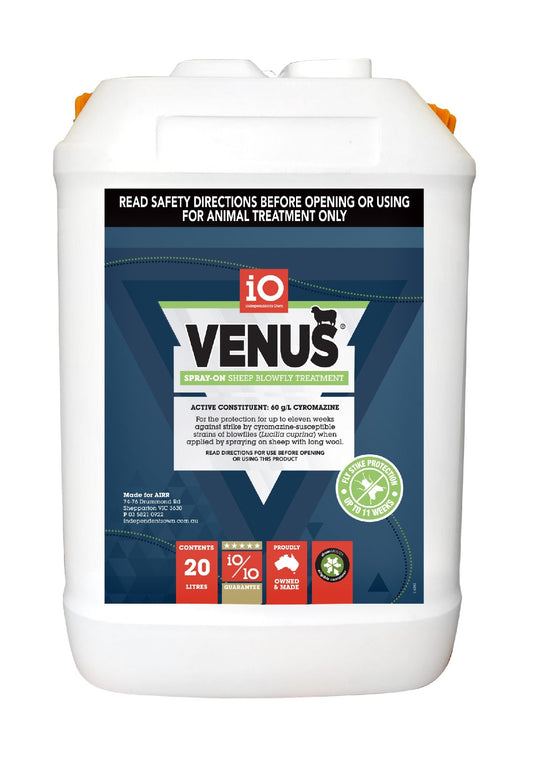 Io Venus Spray On Sheep Blowfly Treatment 20l