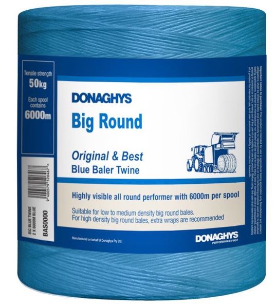Agri Novatex Big Roll Twine Blue 6000m X 2pk