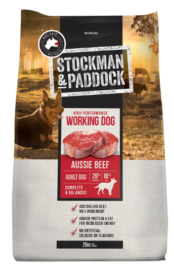 Stockman Paddock Working Dog Beef 20kg