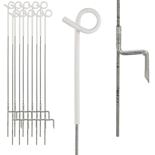 Strainrite Heavy Duty 7mm Gold Foot Pigtail Post Pack 10