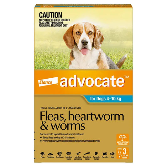 Advocate For Dogs 4 - 10kg Pk3
