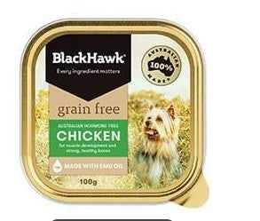 Black Hawk Dog Food Chicken Flavour Tins 9x100g