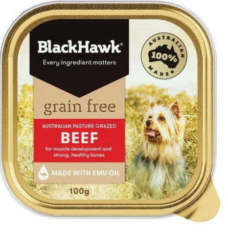 Black Hawk Grain Free Adult Beef Tins 9x100g