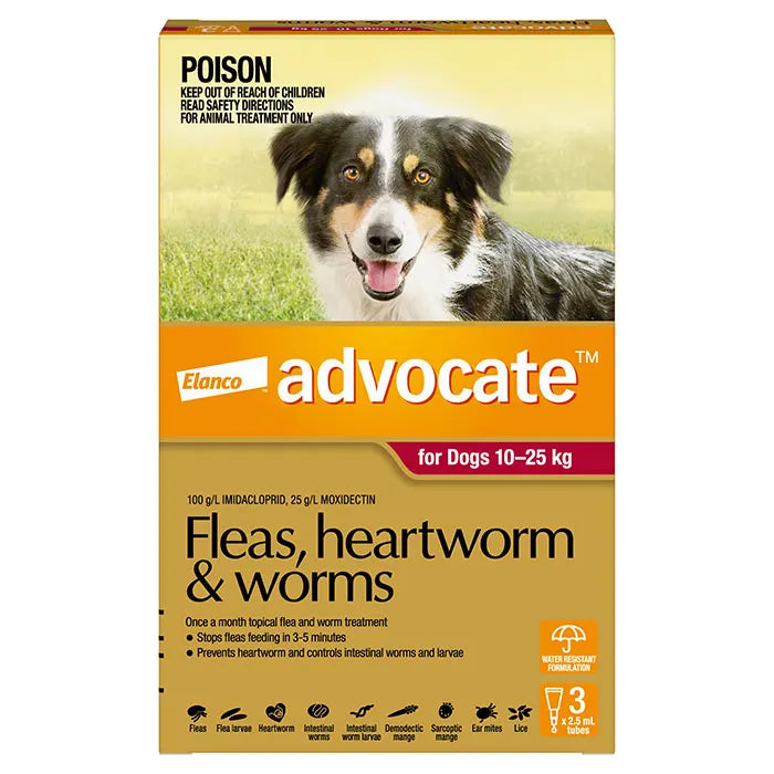 Advocate For Dogs 10 - 25kg Pk3