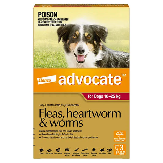 Advocate For Dogs 10 - 25kg Pk3