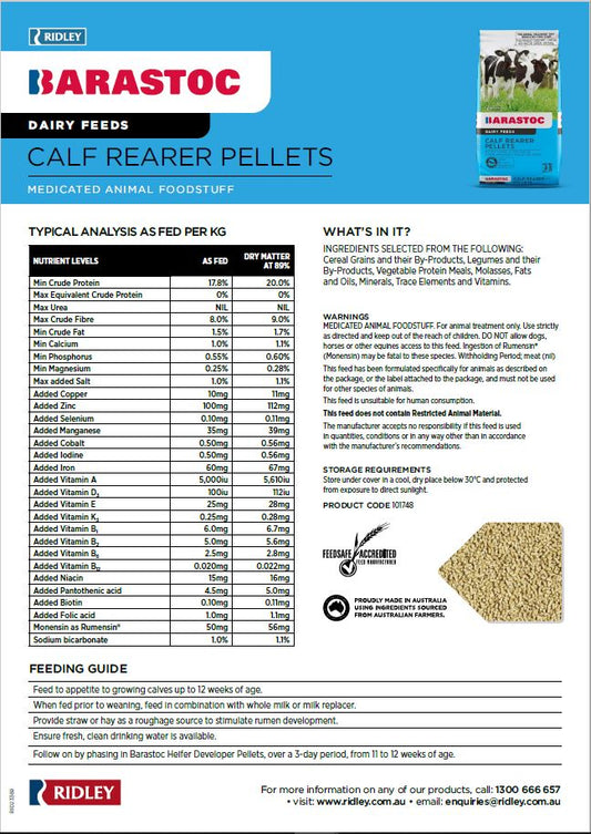 Barastoc Calf Rearer Pellet 20kg