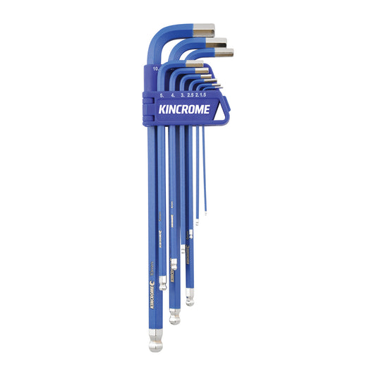 Kincrome Metric Ball Point Hex Key Set 9pc 