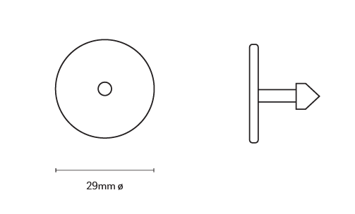 Allflex Eartag Button Male [clr:white]