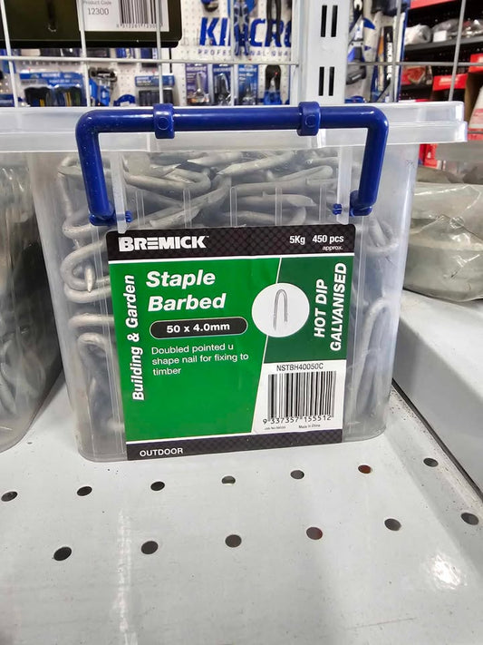 Bremick Staples 50mm X 4mm 5kg 