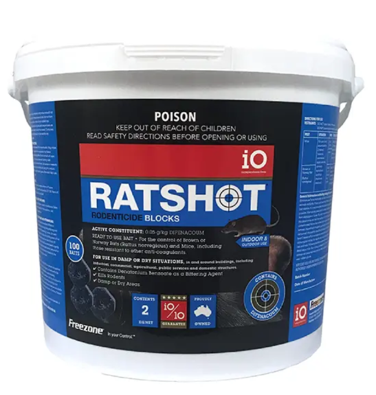 Io Ratshot Blocks 8kg Blue Difenacoum