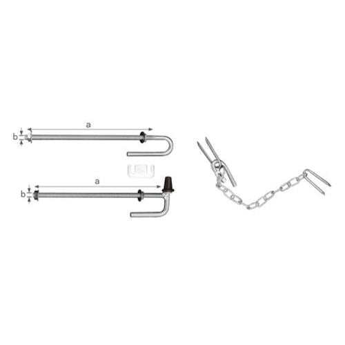 Gallagher Field Gate Set 25-275mm Post (galvanised) 