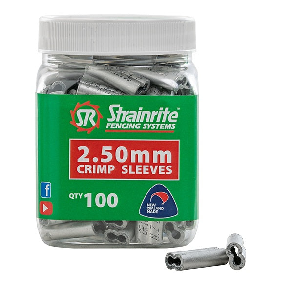 Strainrite 2.50mm Crimp Sleeve Potte Of 100